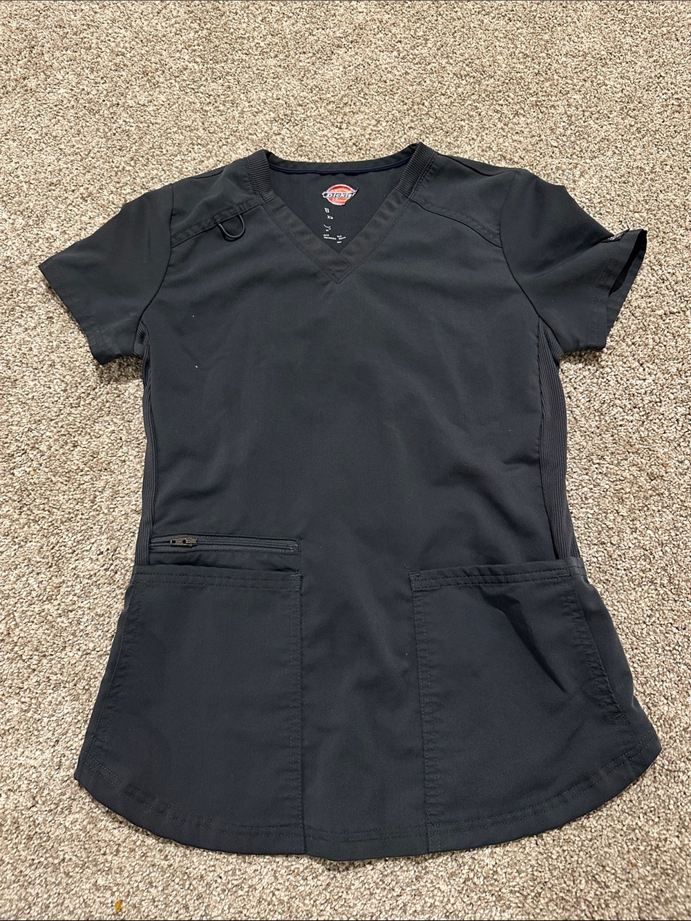 Dickies Black Short Sleeve Scrub Top